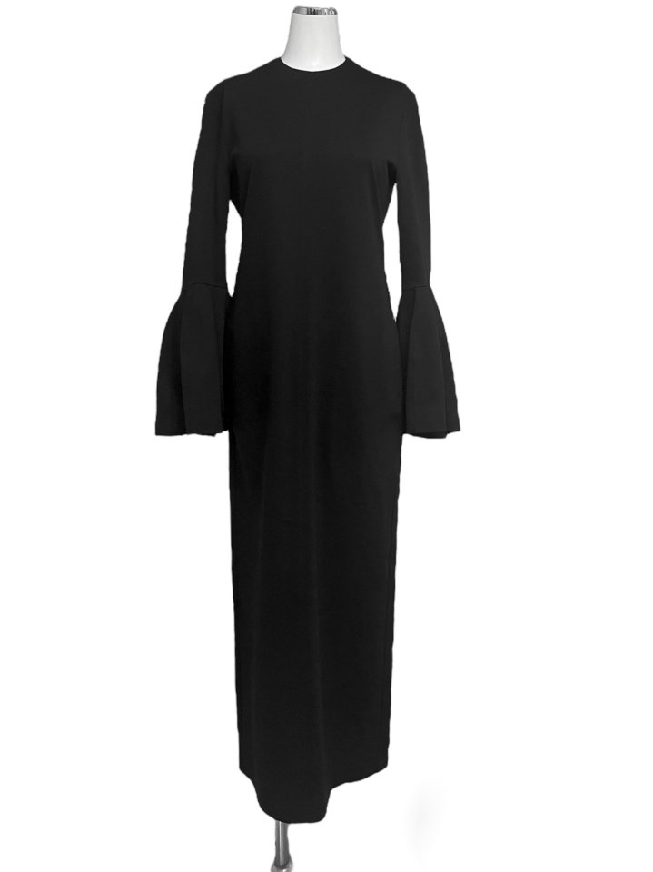 Mame Kurogouchi / Volume Sleeve Cotton Jersey Dress - ISLE