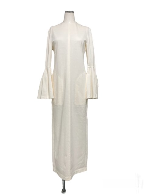 Mame Kurogouchi /  Volume Sleeve Cotton Jersey Dress