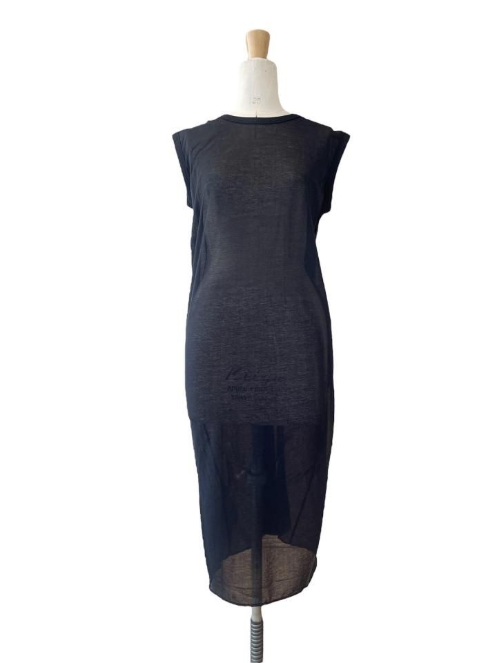 PHEENY / Cottn nylon sheer back drape dress