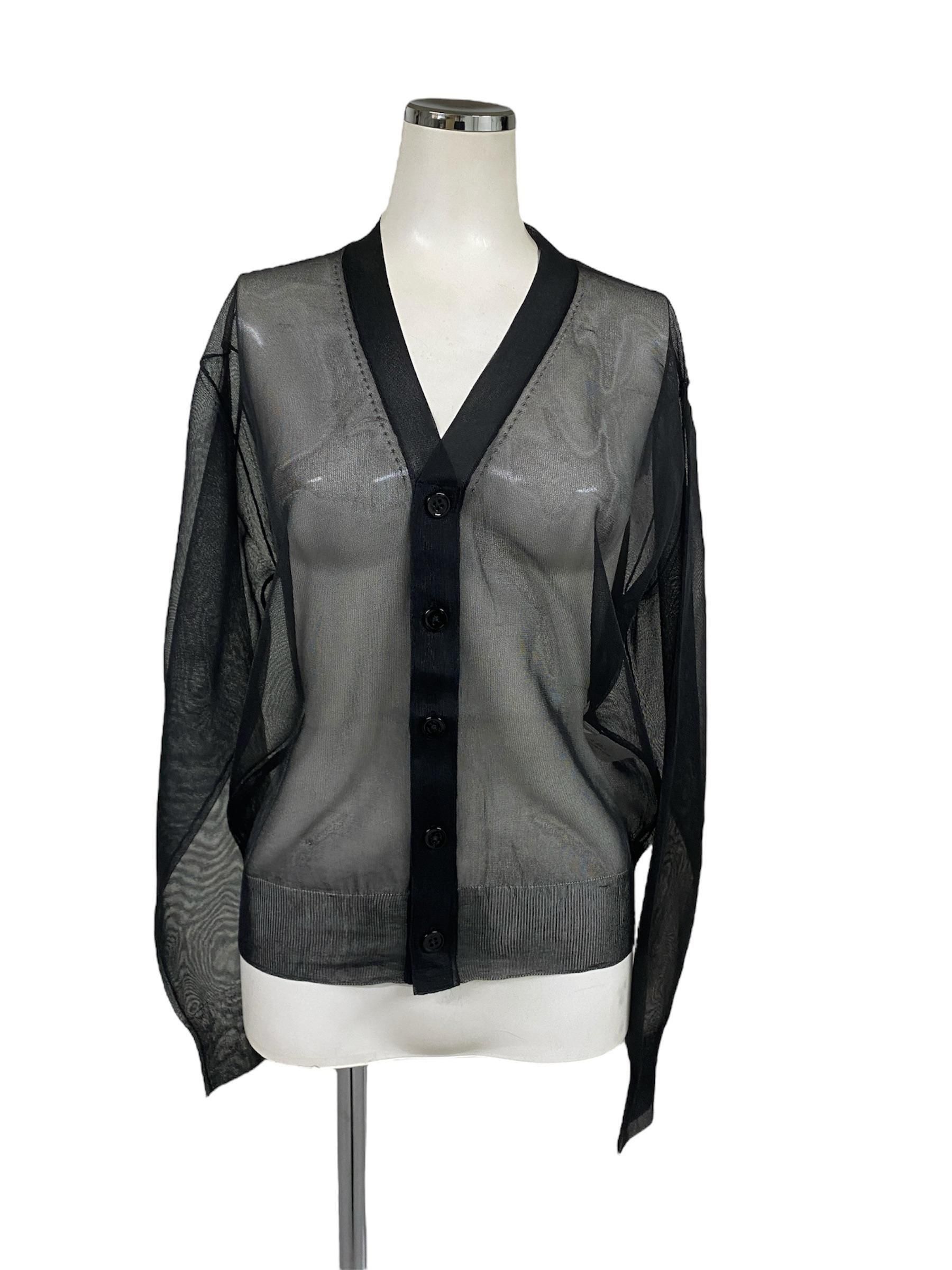 HYKE / SHEER SWEATER CARDIGAN