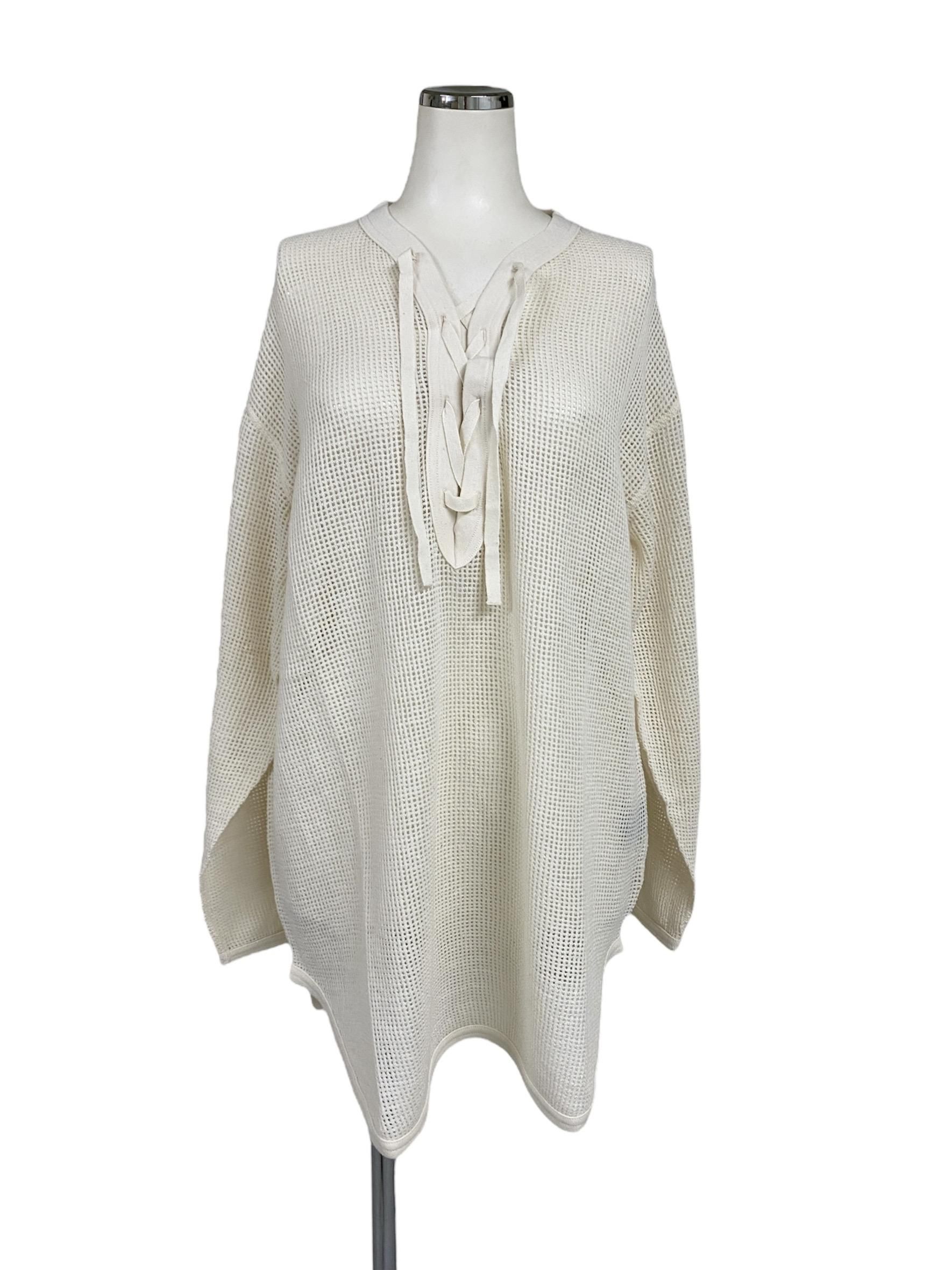 PHEENY / Basket mesh laceup L/S