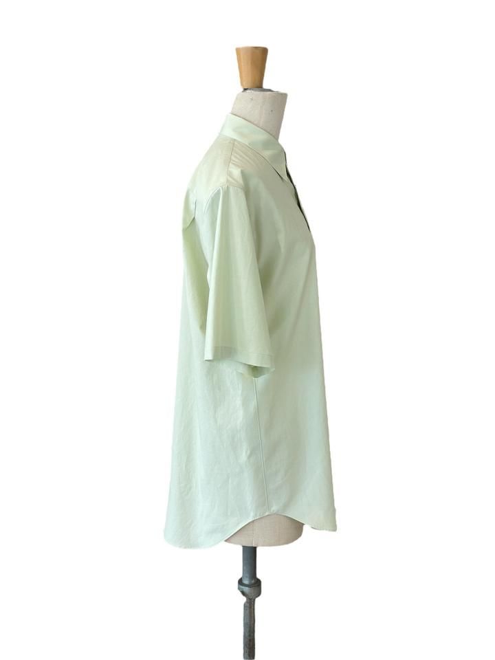 AURALEE / WASHED FINX TWILL HALF SLEEVED SHIRT - ISLE