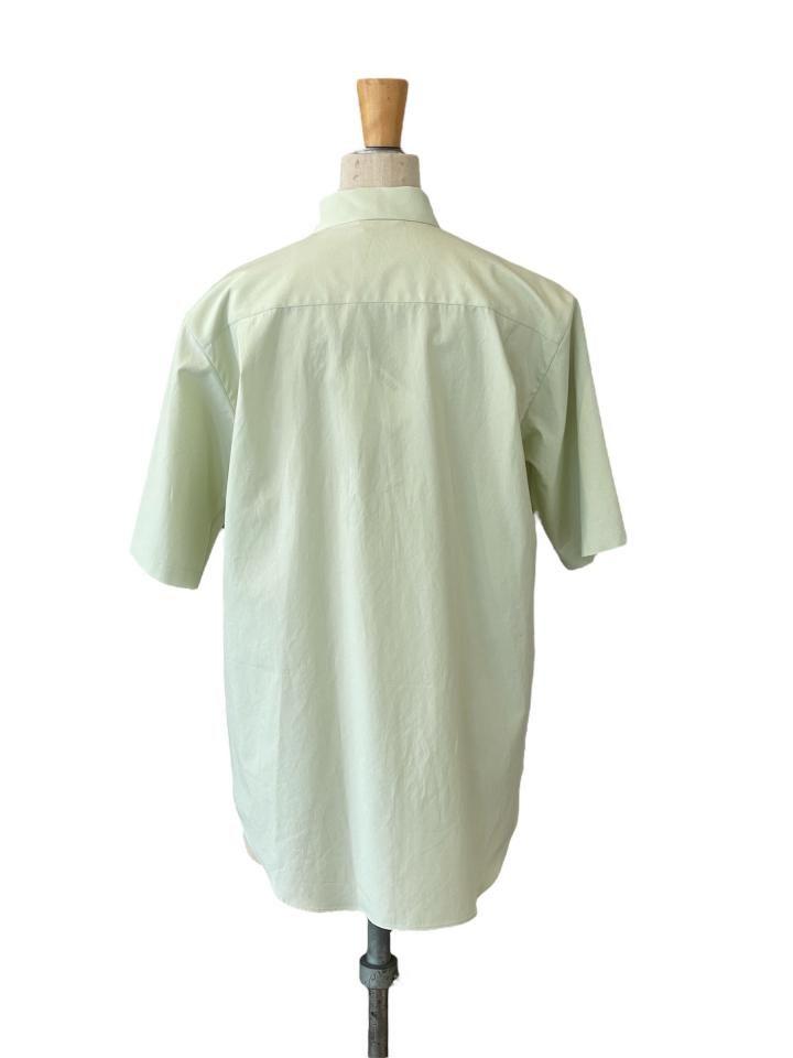 トップス AURALEE WASHED FINX TWILL HALF SHIRT Auralee Washed Finx Twill Big Half Sleeved Shirt Sax Blue