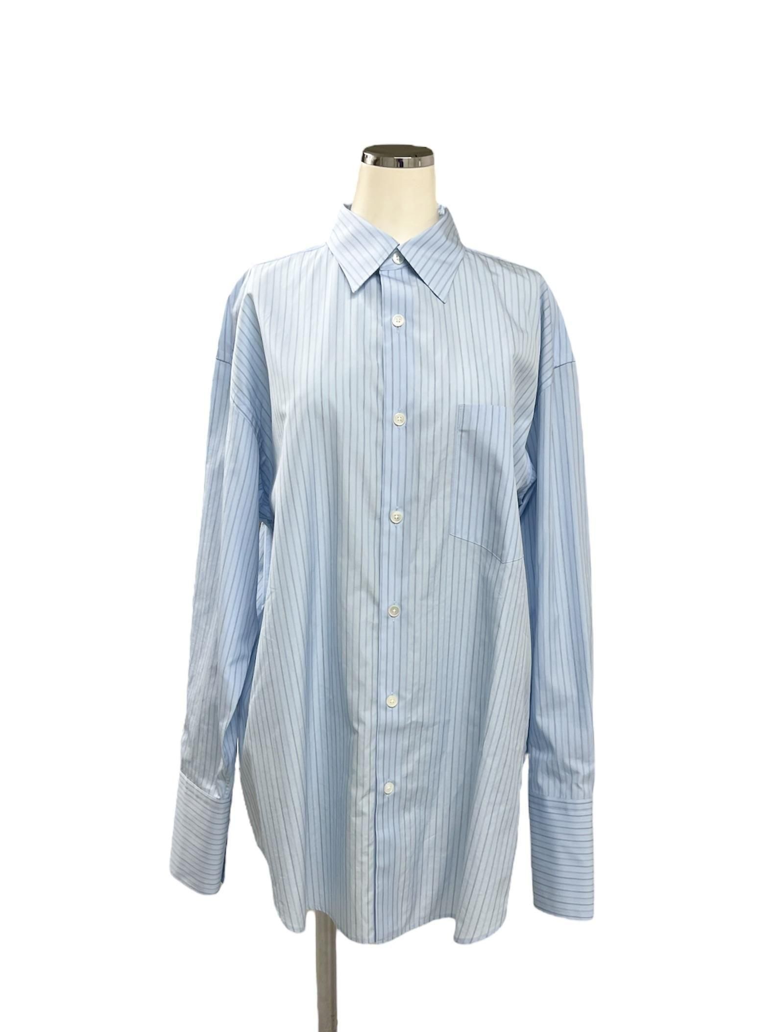 AURALEE / SUVIN HIGH COUNT  CLOTH STRIPE SHIRT