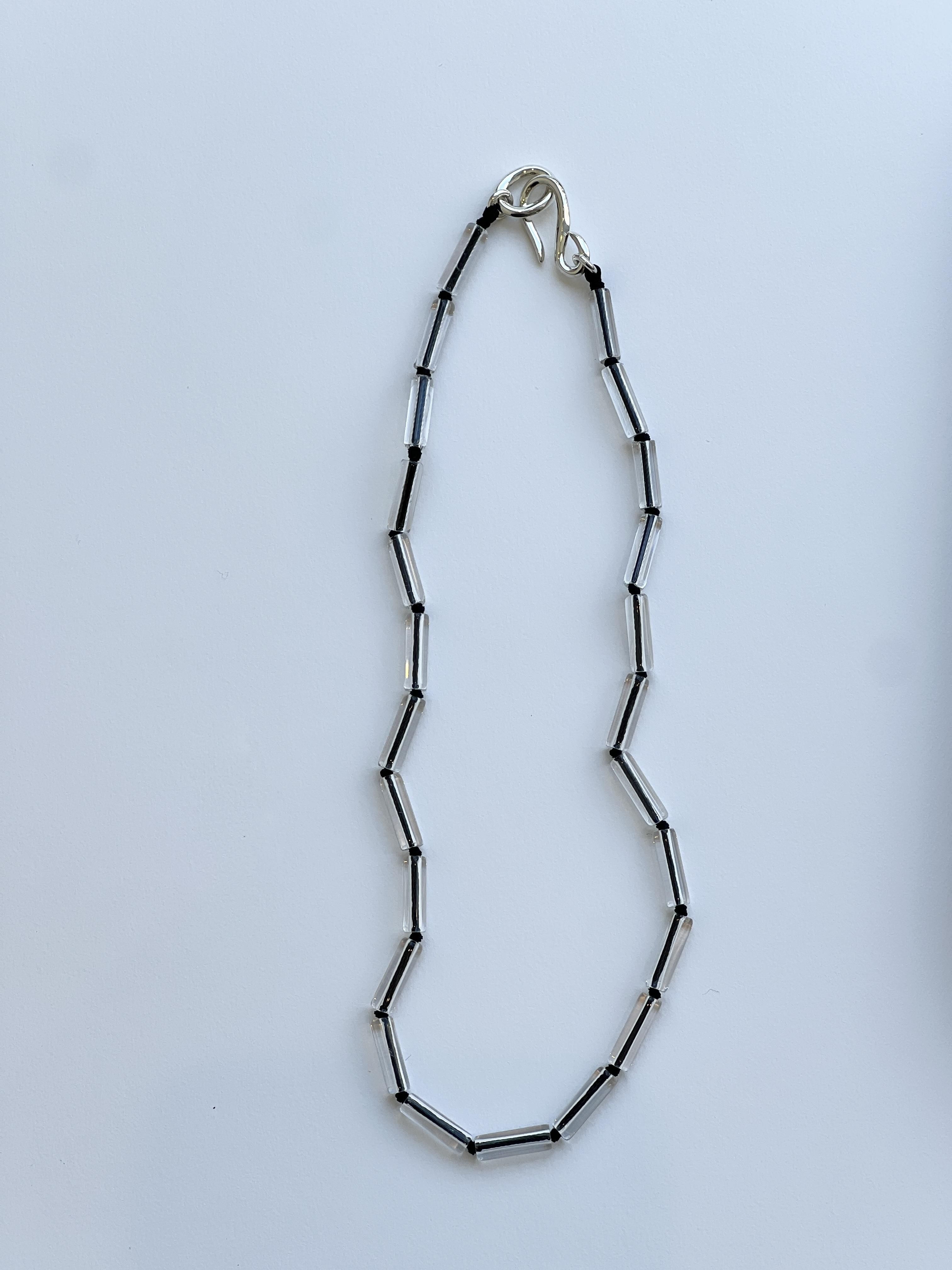 R.ALAGAN / SMALL TUBE CRYSTAL NECKLACE