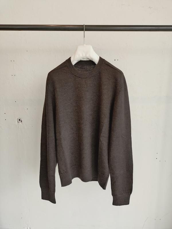 <img class='new_mark_img1' src='https://img.shop-pro.jp/img/new/icons8.gif' style='border:none;display:inline;margin:0px;padding:0px;width:auto;' />MAISON MARGIELA  CREW NECK KNIT Gauge 12/Elbow patch

