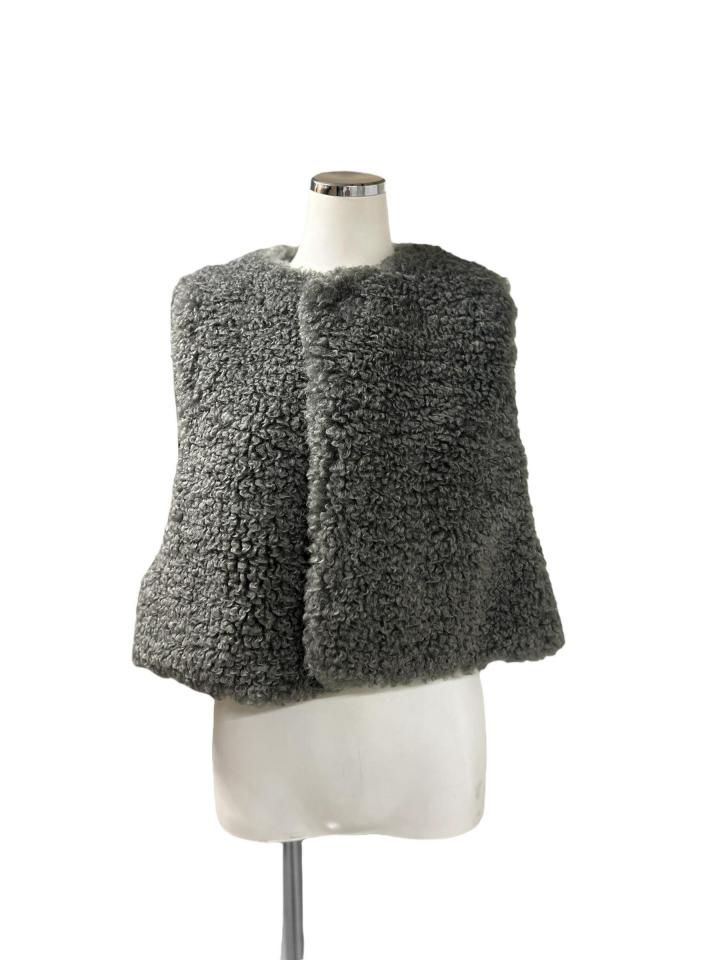 HYKE / FAUX SHEARING CROPPED VEST