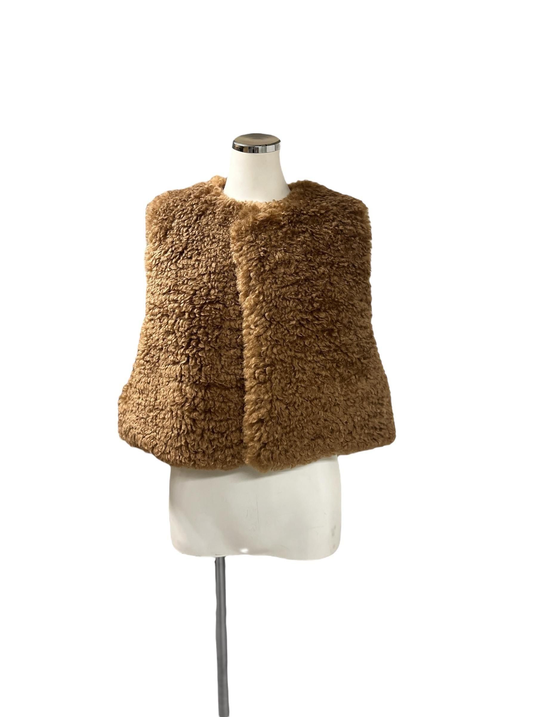 HYKE / FAUX SHEARING CROPPED VEST