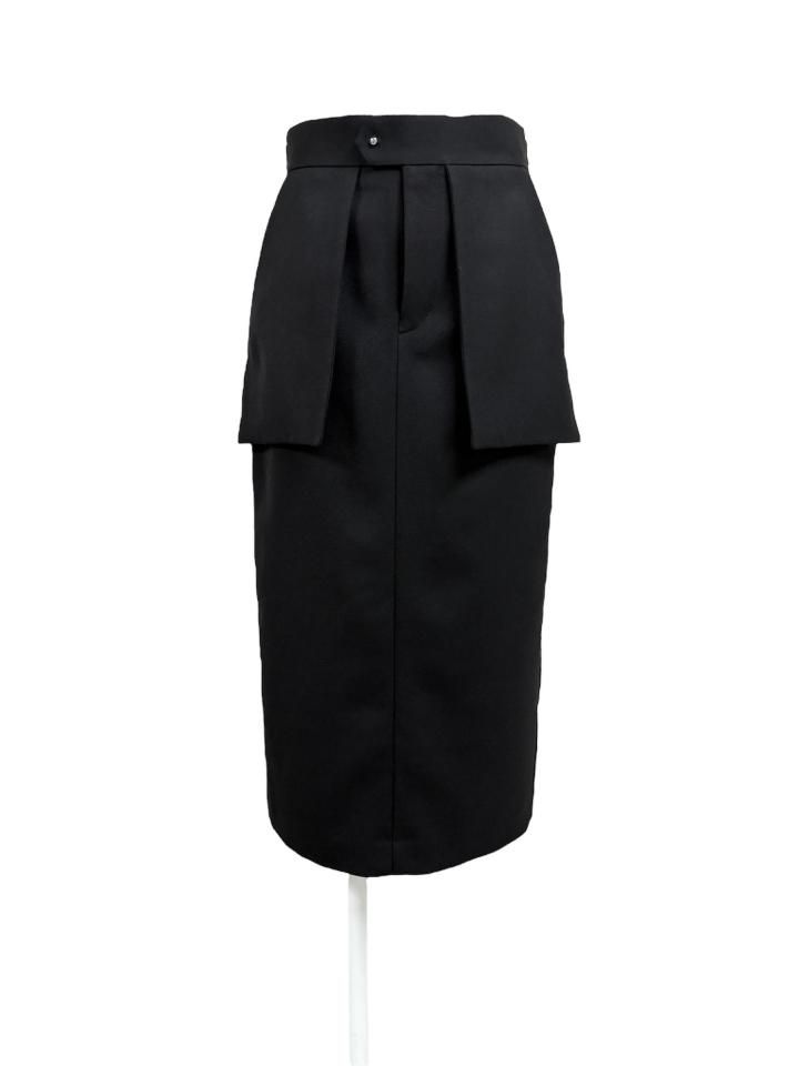 スカート hyke DOESKIN MIDI SKIRT HYKE / DOESKIN MIDI SKIRT - ISLE