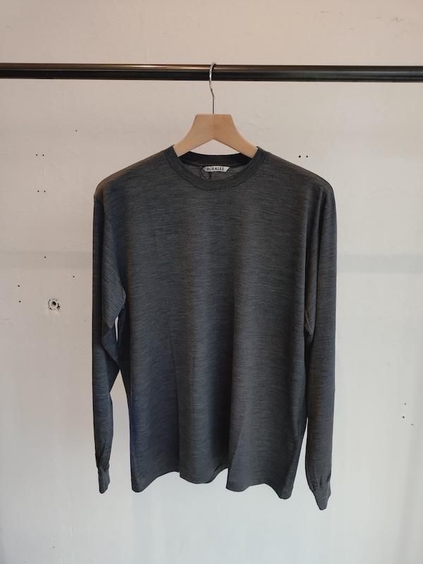 <img class='new_mark_img1' src='https://img.shop-pro.jp/img/new/icons8.gif' style='border:none;display:inline;margin:0px;padding:0px;width:auto;' />AURALEE  WOOL SOFT JERSEY L/S TEE
