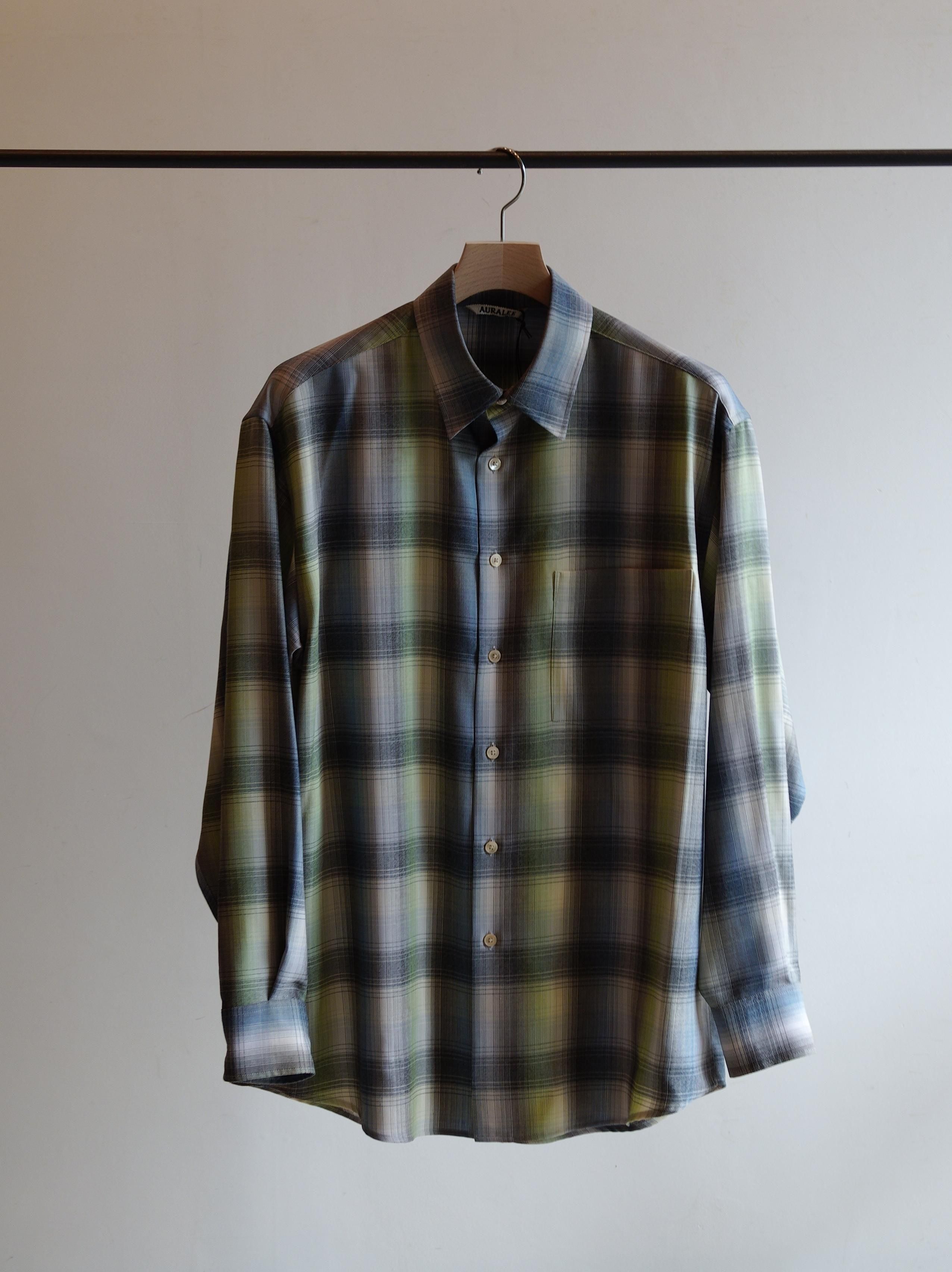 <img class='new_mark_img1' src='https://img.shop-pro.jp/img/new/icons8.gif' style='border:none;display:inline;margin:0px;padding:0px;width:auto;' />SUPER LIGHT WOOL CHECK SHIRT