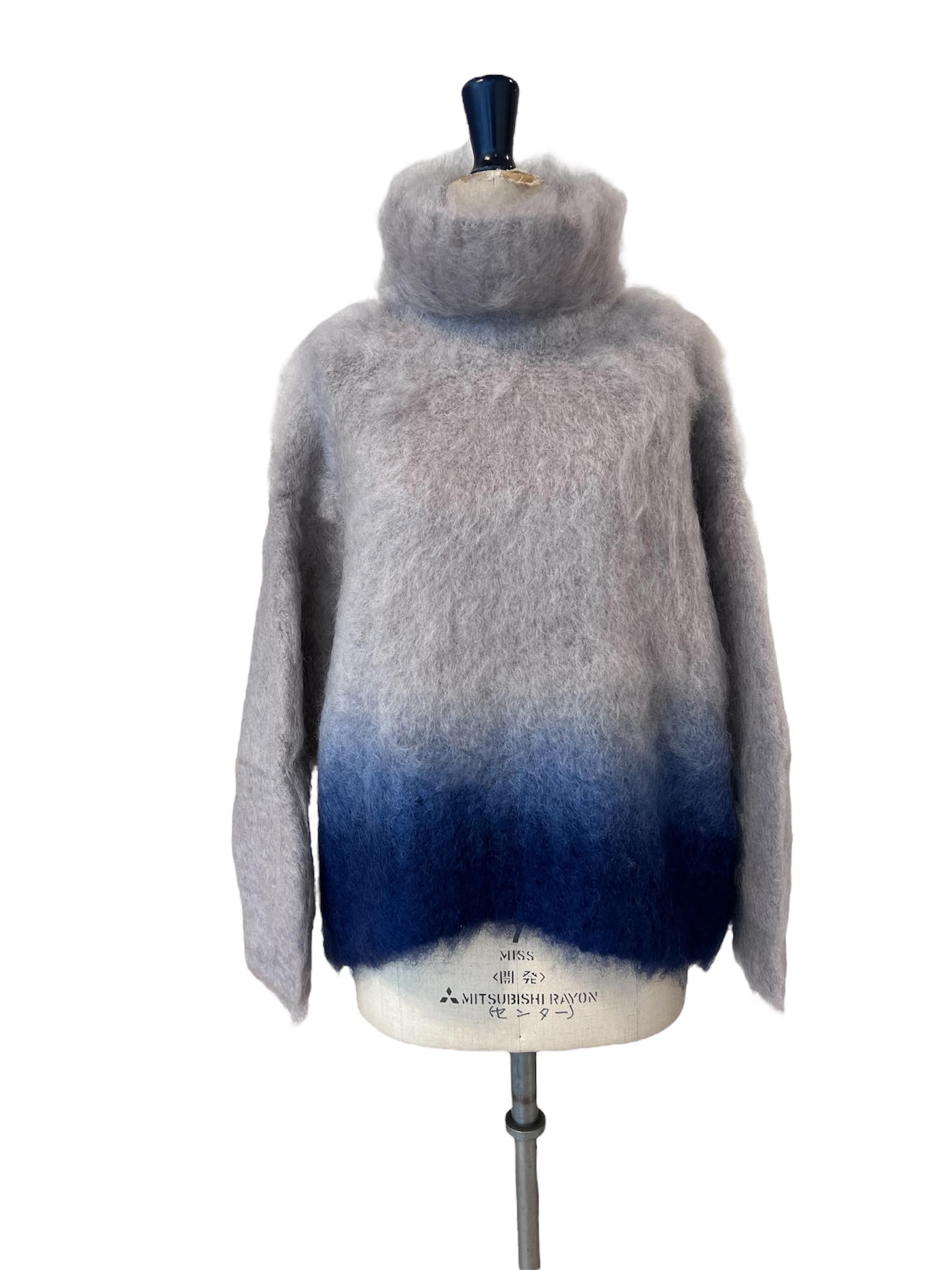 Mame Kurogouchi /   Fur Knitted High Neck Top  