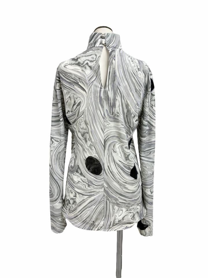 Mame Kurogouchi / Marble Print Jersey High Neck Top - ISLE