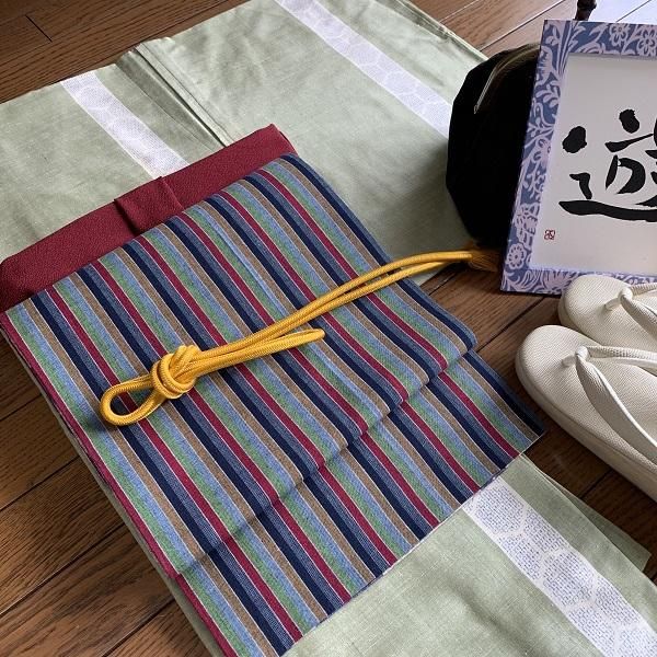 開き名古屋帯(リバーシブルタイプ) - きもの遊結 | 楽々おびあげ/着物リメイクバッグ