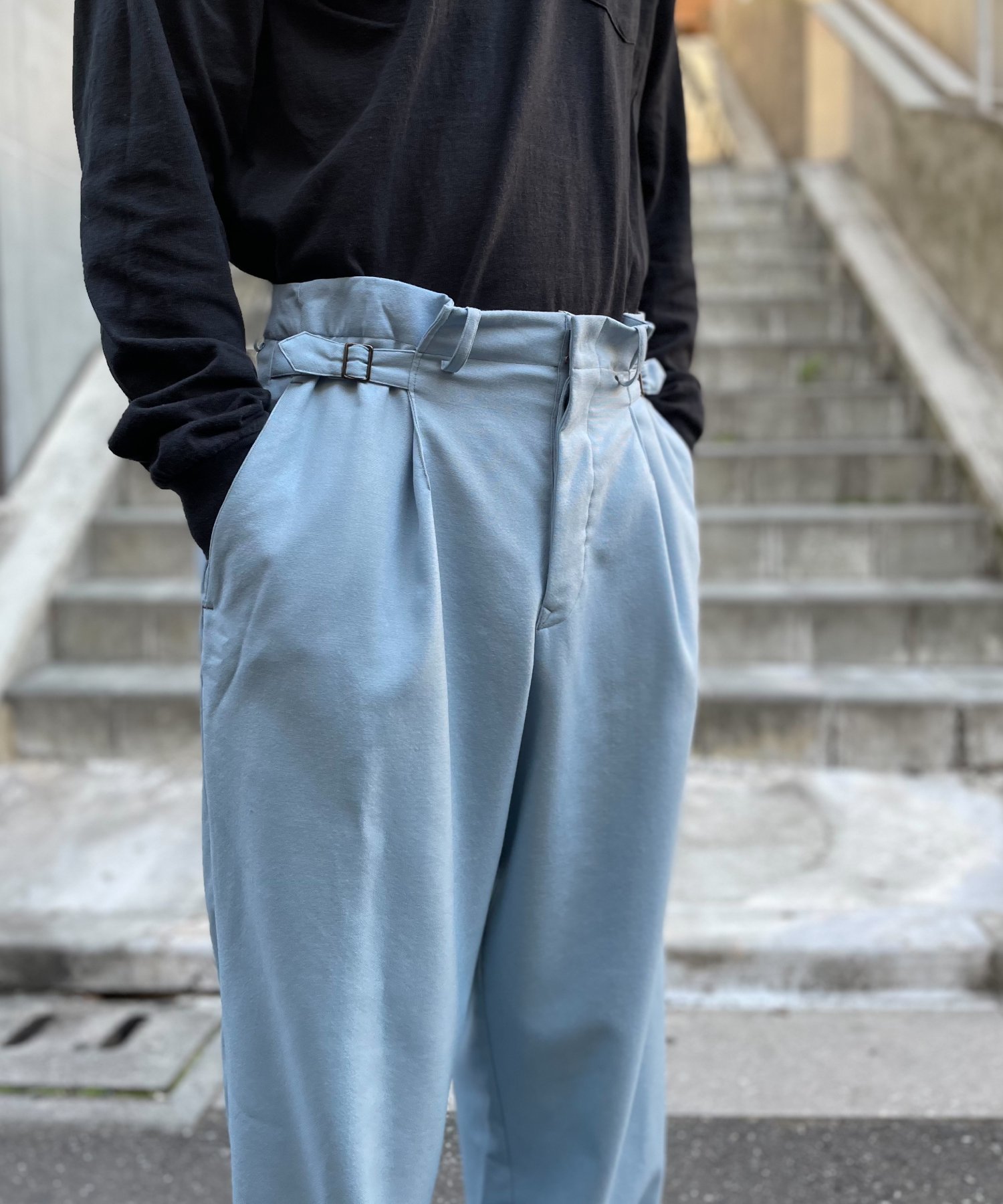 ＜RAKINES＞Mat tropical Easy slacks - REPORT_SHOP