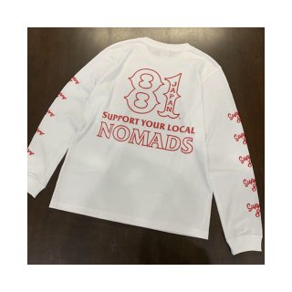 SUPPORT 81 SYL NOMADS JAPAN L/S Tee_White