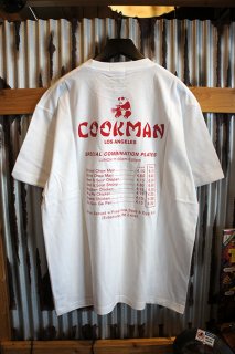 Cookman T-shirts Chinese menu (WHITE)