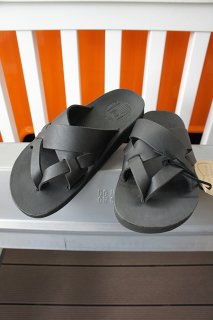 The Sandalman MESH LEATHER SANDAL (BLACK)