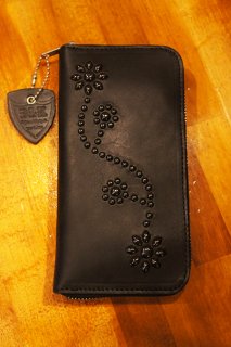 HTC BLACK #24 Black Zipper Long Wallet  (BLACK)