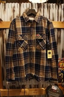 BRIXTON  Coors BOWERY COORS L/S FLANNEL (NAVY PLAID)