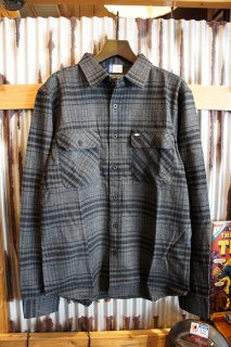 BRIXTON × CHEVROLET BOWERY CHEVY L/S FLANNEL (BEL AIR BLACK)