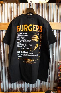 Cookman T-shirts Burgers menu (BLACK)