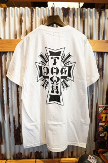 DOGTOWN Cross Logo T-shirt (White/Black)