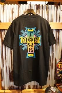 DOGTOWN Cross Logo Neon T-shirt (Black/Neon Fade)