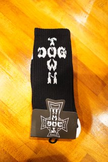 DOGTOWN DT Crew Socks -One Pair- (BLACK) 