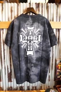 DOGTOWN Cross Logo Tie-dye S/S T-shirt (Black/White)