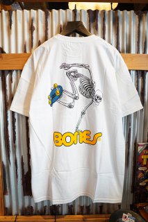 POWELL PERALTA SKATE SKELETON S/S T-SHIRT (WHITE)