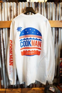 Cookman Long sleeve T-shirts 「L.A.Burger」 (WHITE)