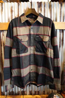BRIXTON BOWERY L/S FLANNEL (HEATHER/CHARCOAL)