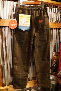Cookman Chef Pants (「Wool Mix Check」Olive Green)