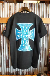 JAY ADAMS BLUE CROSS LOGO TEE (BLACK)