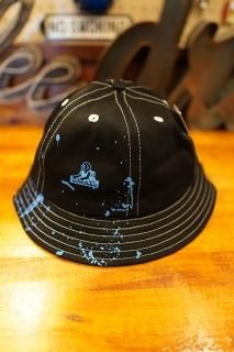 JUNGLES PAINT SPLATTER BUTCKET HAT (BLACK)