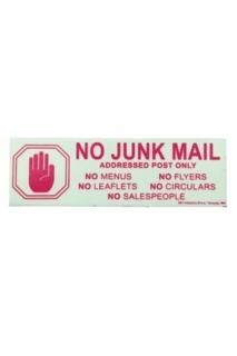 GLOW SIGN (NO JUNK MAIL)