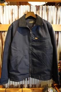 SEAGER MADE IN U.S.A RANCH JACKET (NAVY/ FLANNEL LINED)