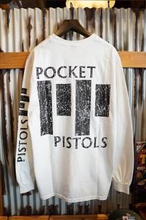 POCKET PISTOLS BAR LOGO L/S TEE (WHITE)