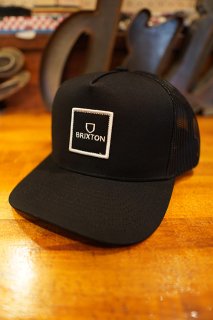 BRIXTON ALPHA BLOCK X C MP MESH CAP (BLACK)