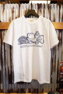 Rocky Mountain Featherbed Co. WESTERN OF THE LOOM TEE (WHITE/NAVY)