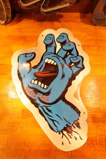 SANTA CRUZ Screaming Shop Sign (SILVER/ BLUE)