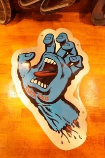 SANTA CRUZ Screaming Shop Sign (SILVER/ BLUE)