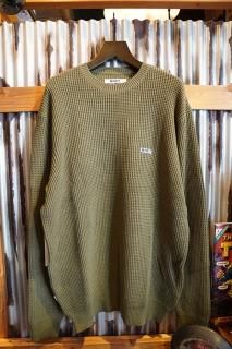 MISFIT SHAPES Downer Cables Knit Crew (Khaki)