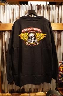 POWELL PERALTA Winged Ripper L/S T-SHIRT (BLACK)