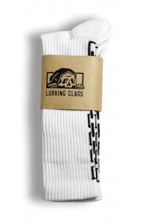 LURKING CLASS BY SKETCHY TANK CHAIN SOCKS (WHITE)