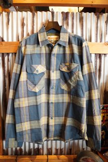 SEAGER CALICO FLANNEL SHIRT (BLUE)