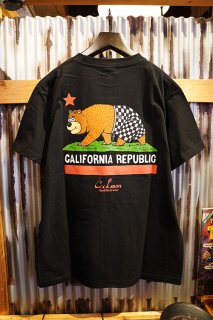 Cookman T-shirts 「TM Paint California bear」 (BLACK)