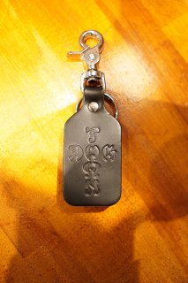 DOGTOWN Leather Clip-on Keychain (Black) 