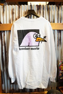 BROTHER MERLE Bird L/S T-Shirt (WHITE)